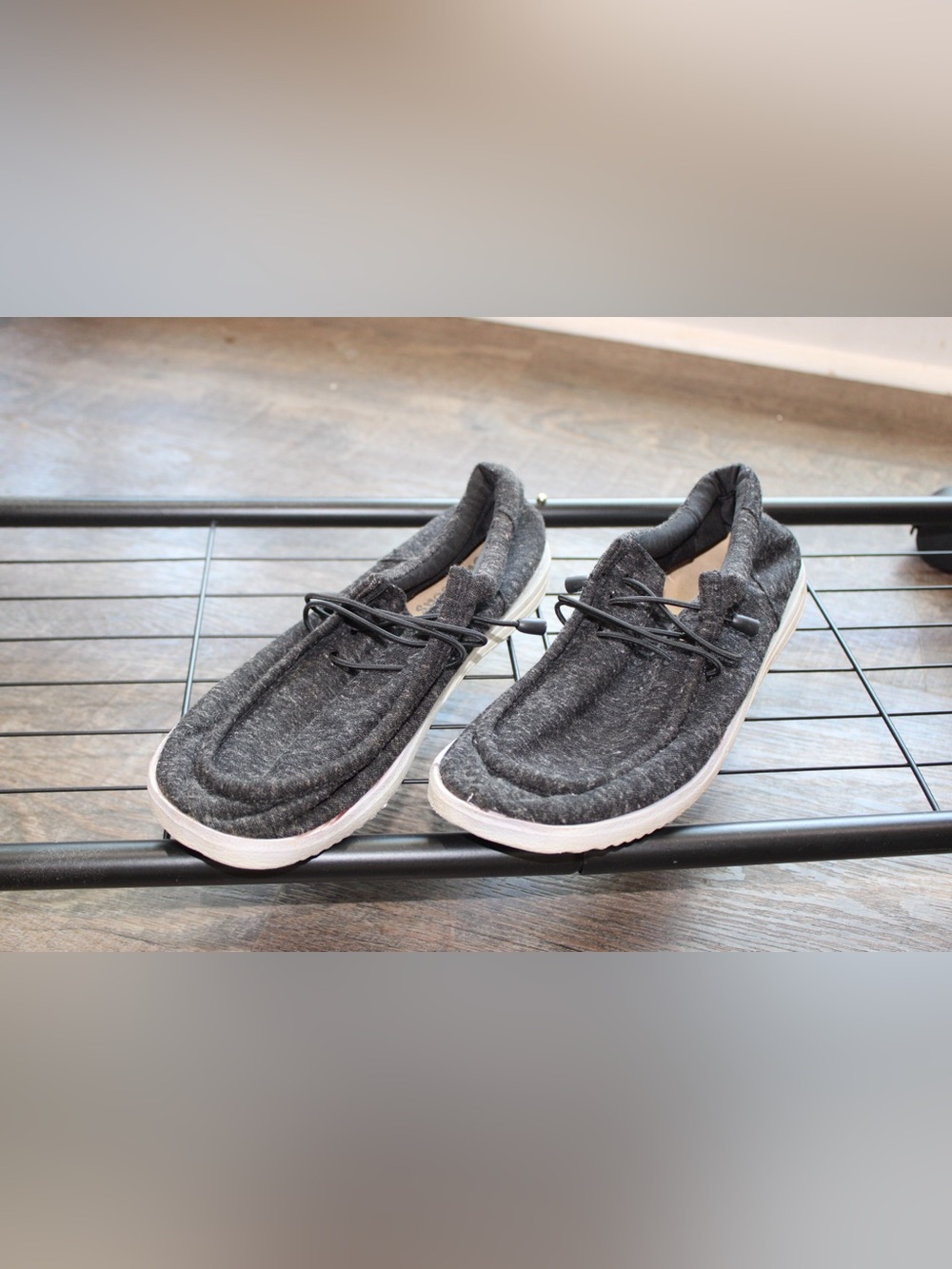 Charcoal Gray Slip-On Comfort Loafers | Casual Canvas Shoes.